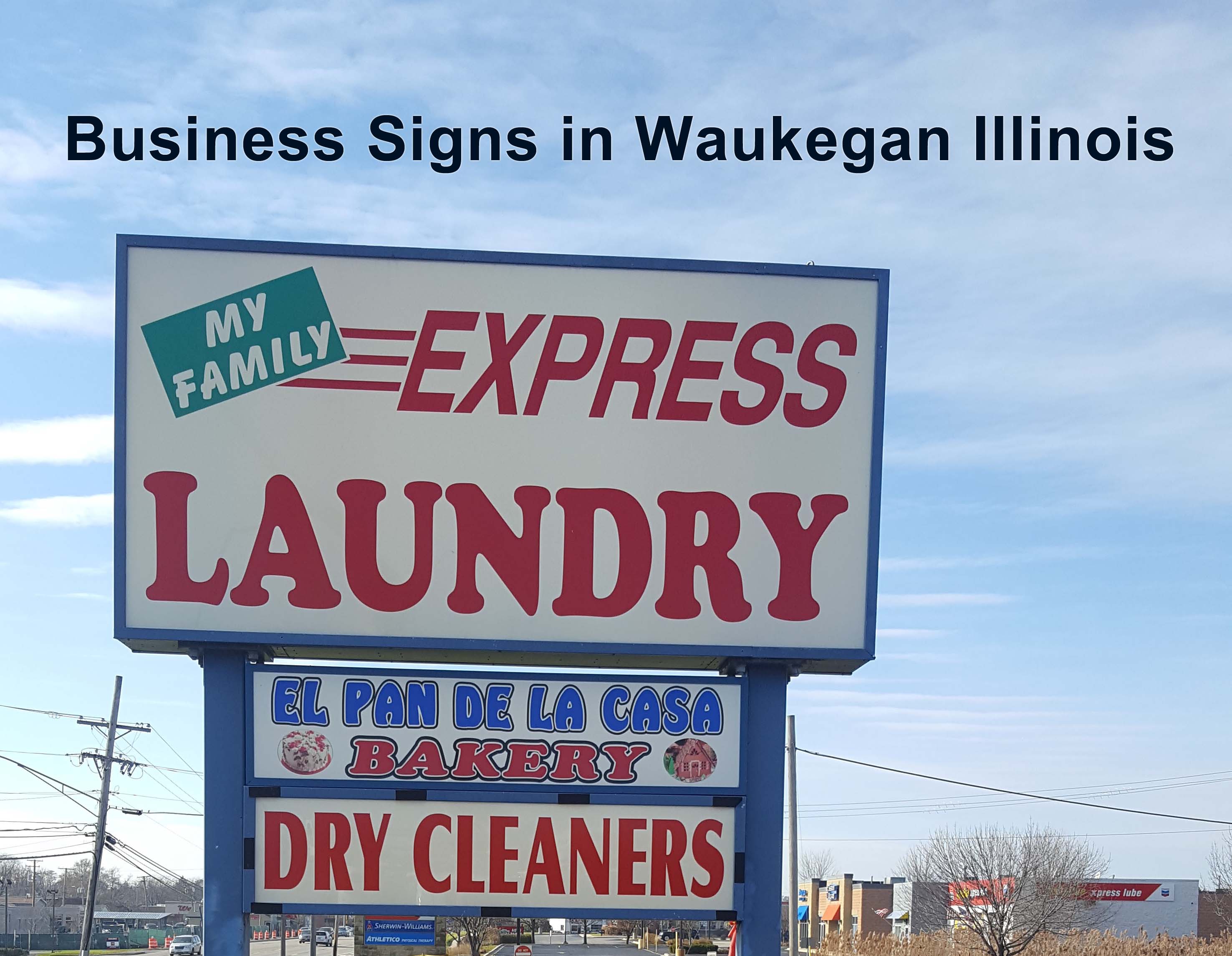 Signs in Waukegan and Lake County