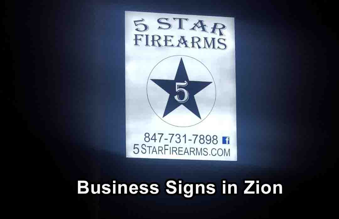 Business Signs in Zion