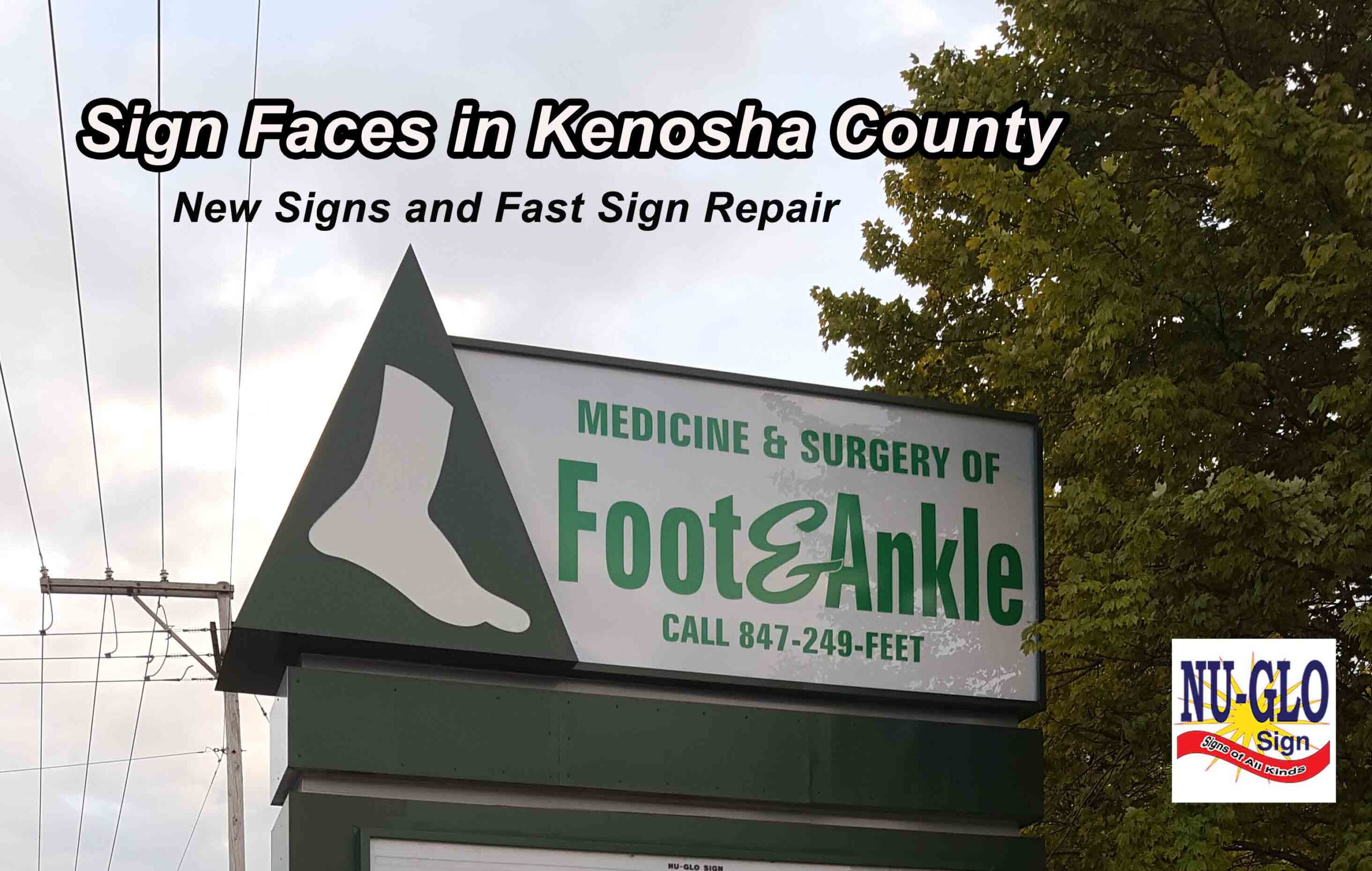 Decorated Sign Faces Kenosha County