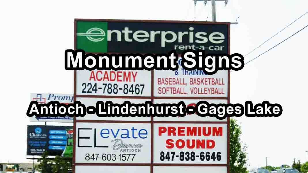 Monument Signs - Antioch - Lindenhurst - Gages Lake